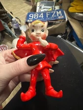 1956 CERAMIC KRIESS RED DEVIL FIGURINE