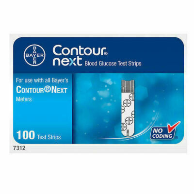 Contours Next Glucose Blood Test Strips - 100 Strips EXP1.2026