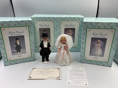 1999 MADAME ALEXANDER BRIDE GROOM SET 6  FIGURINES Original Packaging #90280