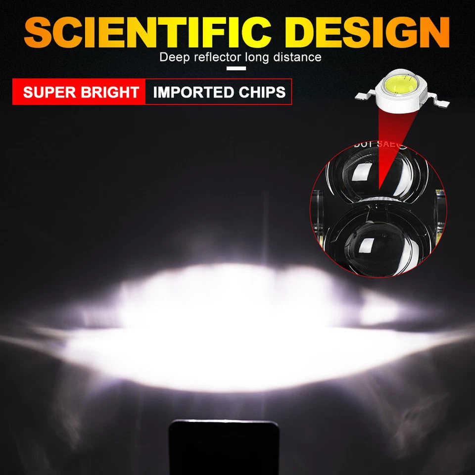 Par de faros rectangulares de 4x6"" para Ford Probe 1997-93 LTL9000 LED halo ojo de ángel Foto 3 de 4