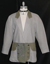 LINEN COTTON LEATHER / GERMAN Women SUMMER WINTER Sport Dress JACKET 38 10 M