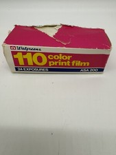 Sealed NOS Walgreens 110 Color Print Film 24 Exposures ASA 200 Exp 06/98