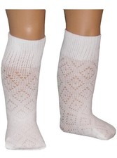 Diamond Knee-High Socks fit 15 -18" Doll - American Girl Bitty Baby Size Doll
