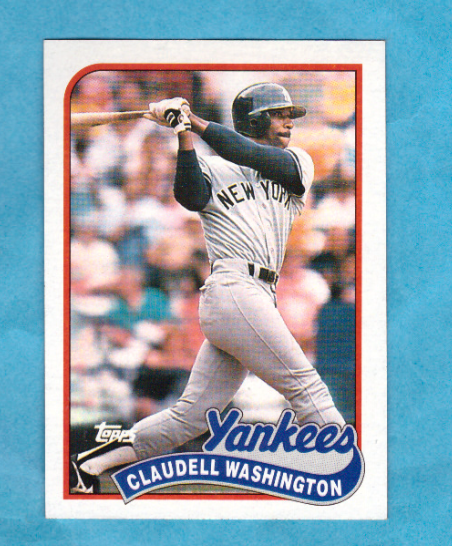 1989 Topps Baseball card #185 Claudell Washington Yankees | eBay