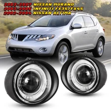 Fog Lights for 2003-2007 Nissan Murano 02-04 Altima Halo Projector Clear Lamps