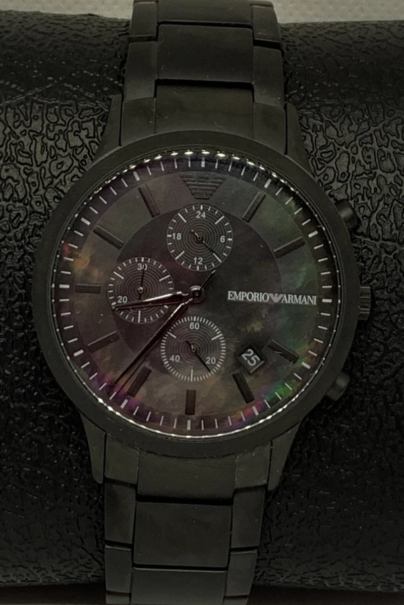 Emporio Armani AR11275 Mens Black Stainless Steel Analog Dial Quartz Watch  NWC89 | eBay