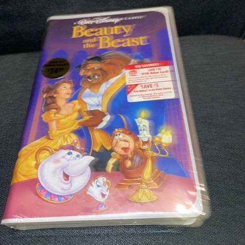 Beauty and the Beast - Disney (Black Diamond VHS, 1992) Brand New! Free Ship! - Foto 1 di 9