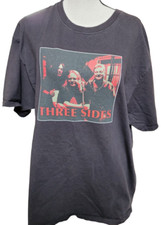 Three Sides Acoustic Rock Band Black T-Shirt Size XL Retro