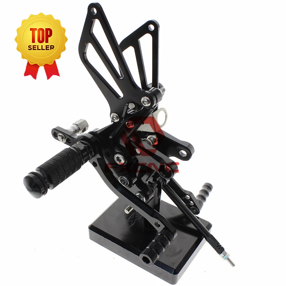 Juego de estriberas negras reposapiés 99-05 USA Fit SUZUKI GSXR750 1996 1997 1998 Foto 2 de 4