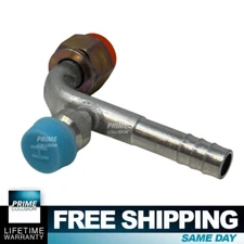 CLIMAPARTS Fitting 90 Degrees Female Standard Aluminum O-Ring #8 w/ R134 VALVE