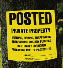 100 Pack No Trespassing  Hunting Signs, Heavy Duty, Weather Resistant, 11x11