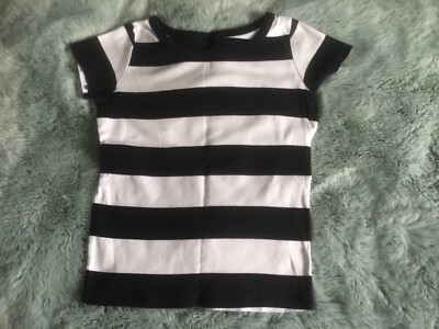 agnes b. Women s Striped T-Shirt White & Black Short Sleeve Vintage Rare