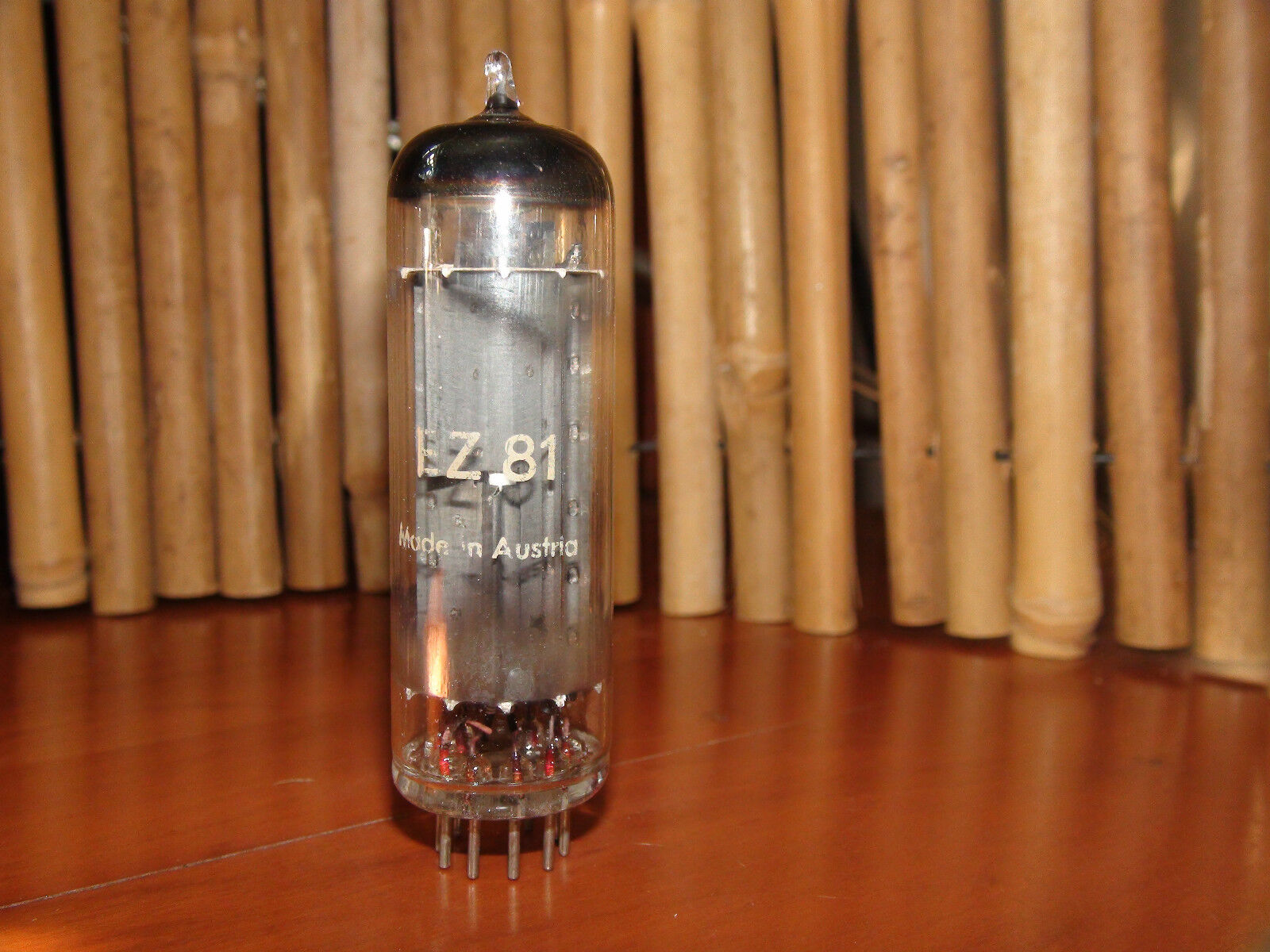 Vintage EZ81 6CA4 Austria Solid Disc Getter Stereo Tube Results 56/55  Balanced