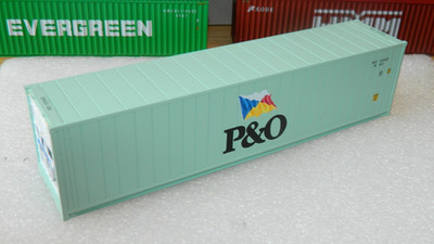 P&O Reefer 40ft HC Shipping Container C-Rail Intermodal OO scale wagon load