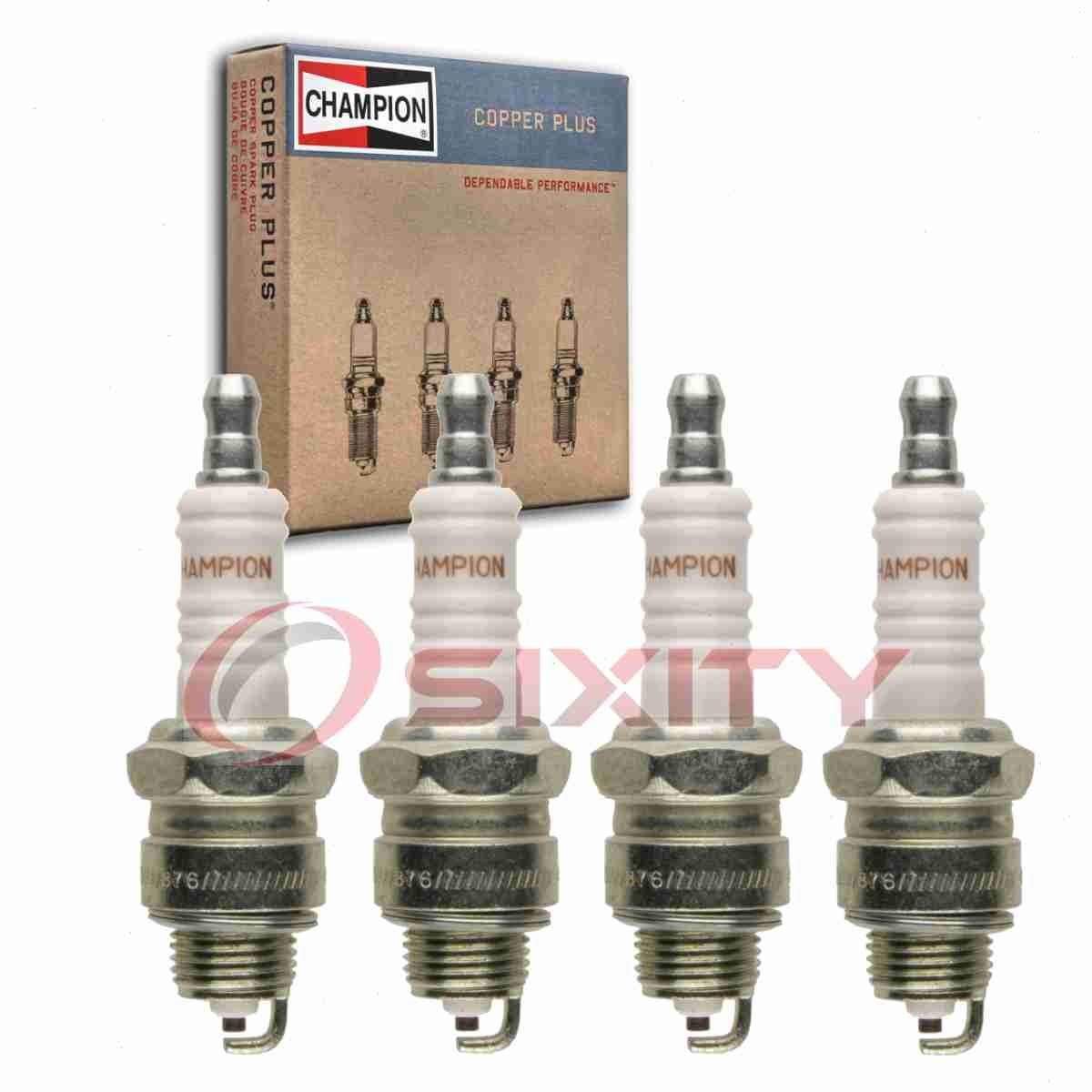 4 pc Champion Copper Plus Spark Plugs for 1961-1963 Pontiac Tempest 3.2L L4 cx