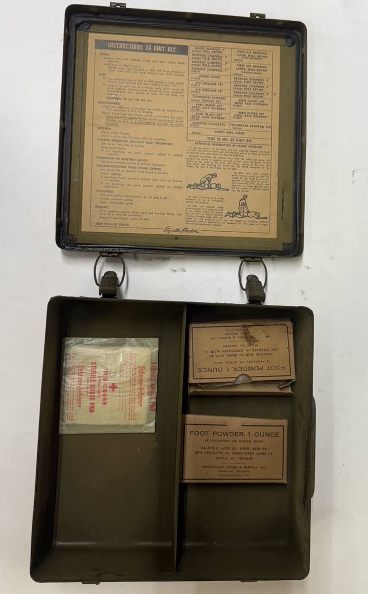 Military First Aid Box Kit World War II #9777100 | eBay