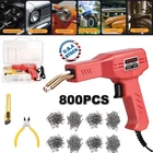 Hot Stapler Car Bumper Fender Welder Gun Plastic Repair Kit +600 Staples