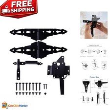 Outdoor Wood Gate Hardware Set - 60 lbs Capacity Easy Installation