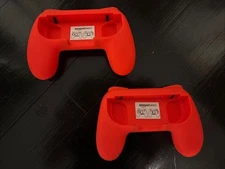 Amazon Basics Grip Kit for Nintendo Switch Joy-Con Controllers (Red)