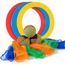 Juggling Starter Set of 3 Juggling Balls 3 Scarves 3 Rings Perfect for Develo...