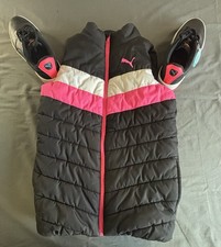 PUMA Black Puffer Vest Womens M 10/12 Size 8 SoftFoam Sneakers Set