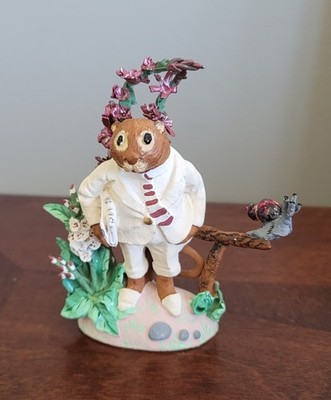 1984 Wind in the Willows Ltd Ed Hand Painted Metal ''Ratty'' w/Newspaper