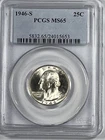 1946-S Washington Quarter : PCGS MS65