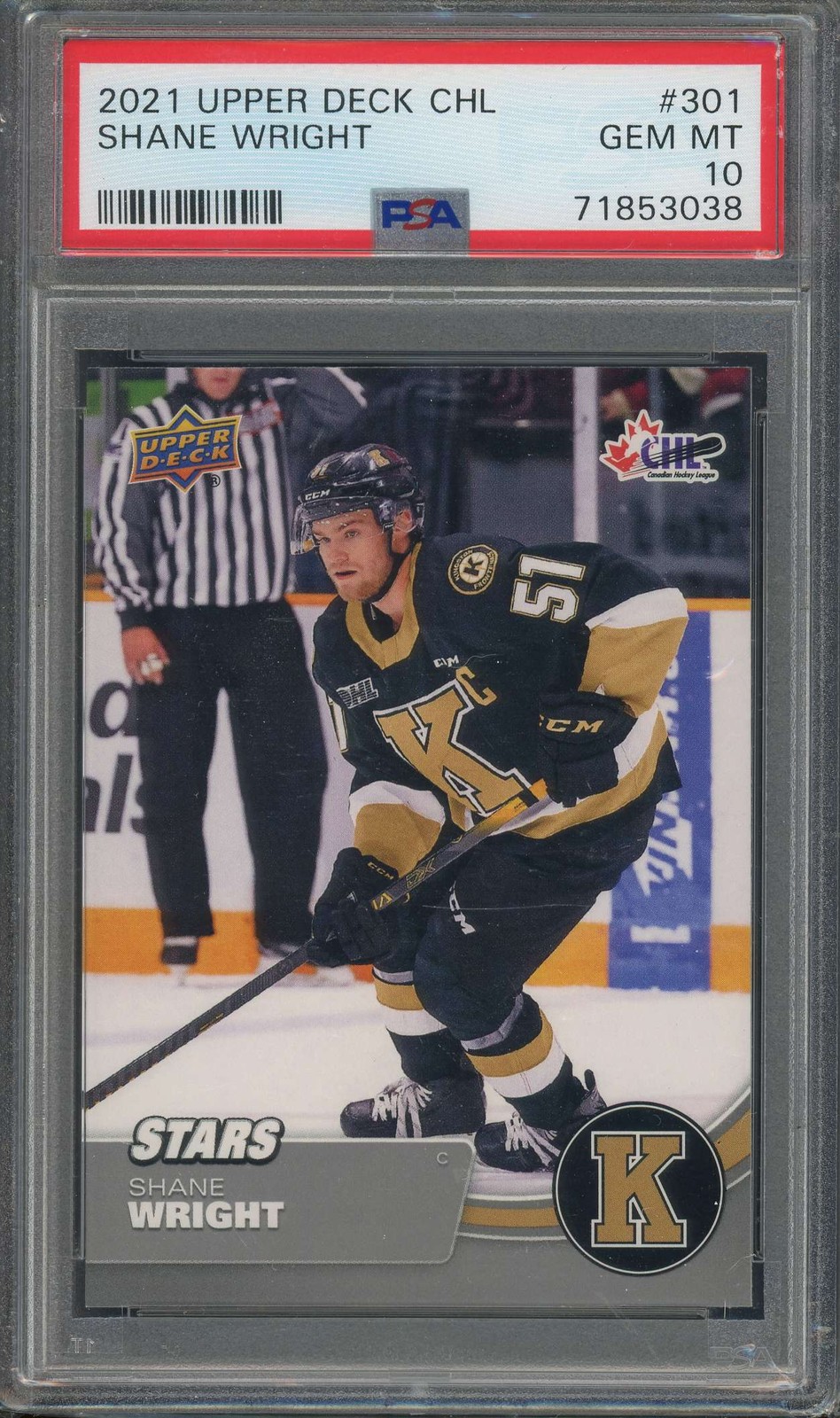 2021-22 Upper Deck CHL #301 Shane Wright PSA 10