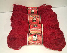 Aunt Lydias Heavy Rug Yarn 145 Brick Red 70 Yds Skein Kodel Polyester Vtg Lot 4