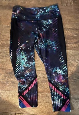 FILA SPORT Women's Tile Stripe Black / Multi Capri Leggings Size M