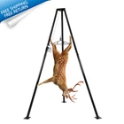 Foldable 500LB Game Hoist Tripod with Winch Gambrel for Deer Cleaning Processing