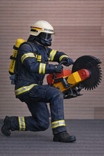 EMS22 –Scale Rescue Firefighter with Large Stihl Chop Saw Unpainted