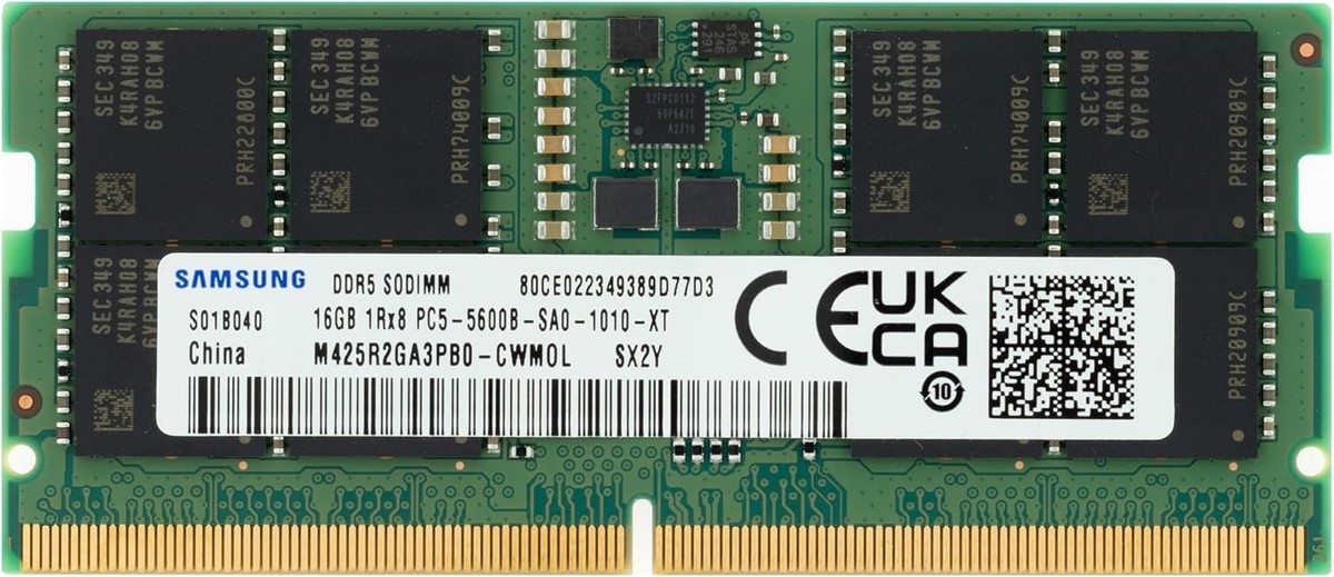 Samsung 16GB DDR5 5600 MHz PC5-44800 SODIMM Laptop Memory RAM