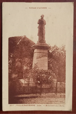 Villemoyenne - Das Totendenkmal - Serie Herbstlandschaft