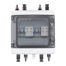 2 Strings Solar Combiner Box FIT Solar Panel Disconnect Switch Circuit Breaker