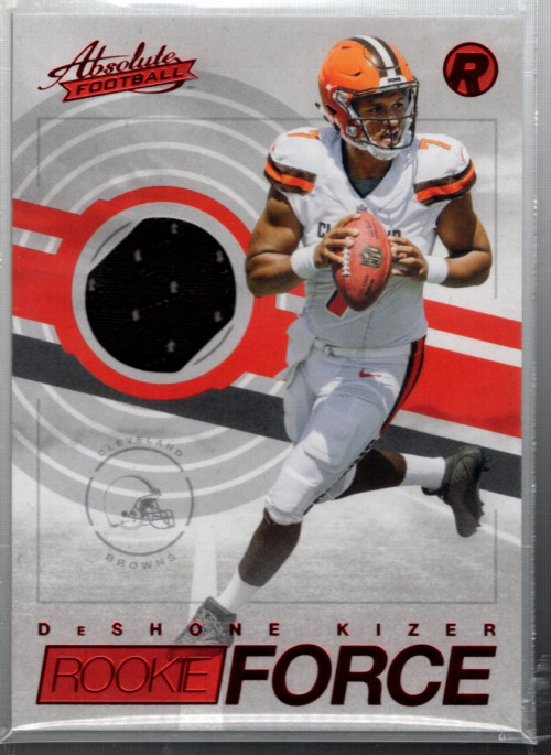 A2405- 2017 Absolute Rookie Force Materials Red #25 DeShone Kizer Jersey - NM-MT