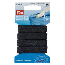 Prym Standard Black Elastic - 12mm x 2m
