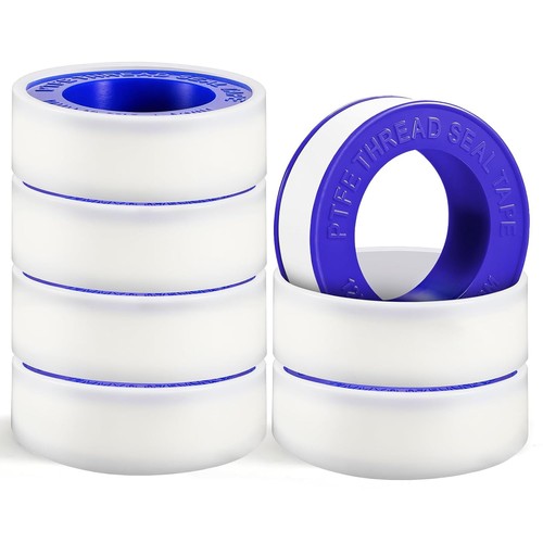 6 Rolls PTFE Plumbers Tape Thread Seal Teflon Tape for Water Pipes Fittings