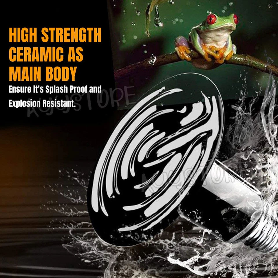 Infrared Ceramic Heat Lamp Bulb With Holder For Reptile Pet Chicken Brooder - image 4 of 4