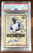 2020 Jordan Walker Leaf Ultimate Draft Ult Destinations Auto- Gold #8/75 PSA 8