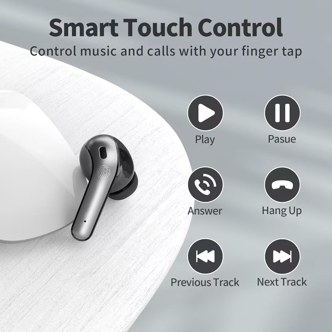 60Hr Wireless Bluetooth Earbuds IPX7 Waterproof Comfort Fit for Sports-image