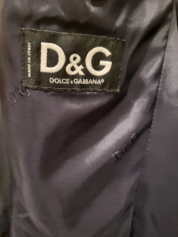 Traje de lana virgen Dolce & Gabbana para hombre talla 38R azul 4 botones traje chaqueta Foto 4 de 4