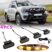 For Ford Ranger Xl Xlt 4pcs Smoked Raptor Style Led Marker Front Grille Lights