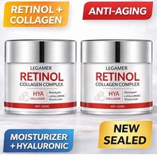 2 Pack Retinol Collagen Face Cream Moisturizer Hyaluronic Acid Anti Aging New