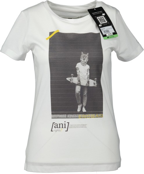 Neu! ErdbäR Damen T-Shirt Weiß Mit Print Gr. M-image