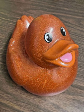 Glitter Rubber Duckie Bath Toy Sparkly Floating Duck Waterproof Kids Gift