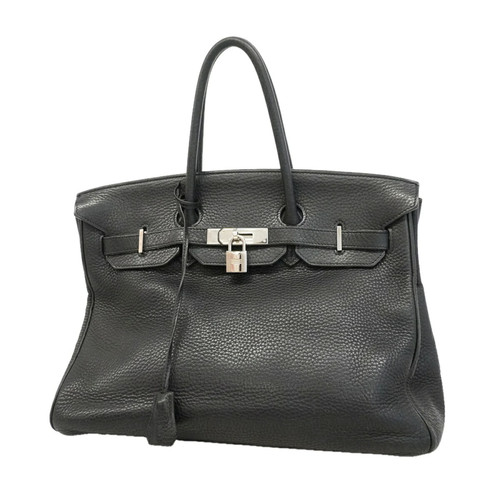 Hermes Birkin 35 handbag, Taurillon Clemence leather, black, □K st... GZl1lnqy