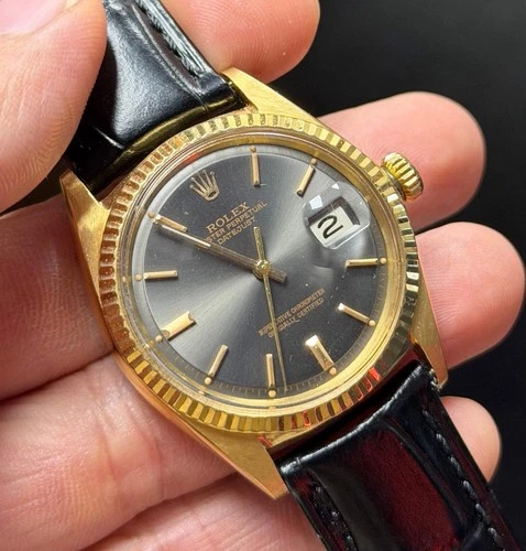 Rolex 36mm 1601 DateJust Solid Yellow Gold Automatic 1967
