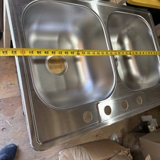 ELKAY 33" Drop-In Kitchen Sink 2-Bowl Rectangular Stainless Steel w/Faucet