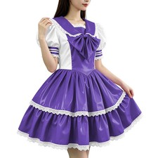 PVC Spitzenbesatz Schleife Kleid Matrosenkrag...